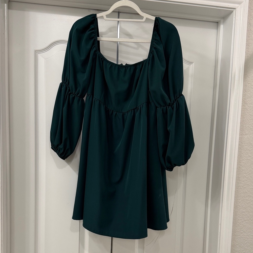 Amazon Dark Green Mini Dress